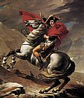 Napoleon Canvas Paintings - Napoleon crossing the Alps